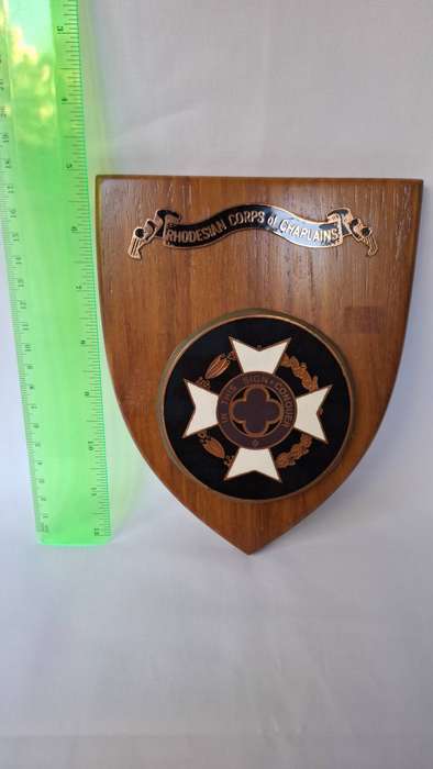 Rhodesian Corps of Chaplains Plaque - In Good Condition
