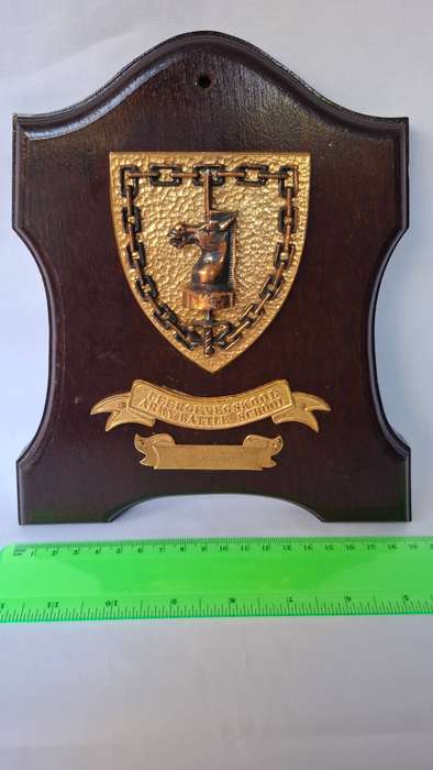 SADF Army Battle School Plaque Issued From the HQ Unit to the Ouboete - In Excellent Condition