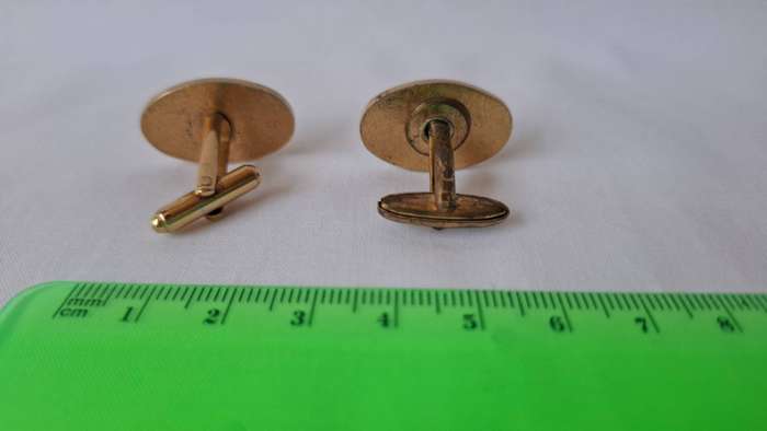 Set of Two South African Railways 805 16B Gold Plated Cufflinks - In Good condition