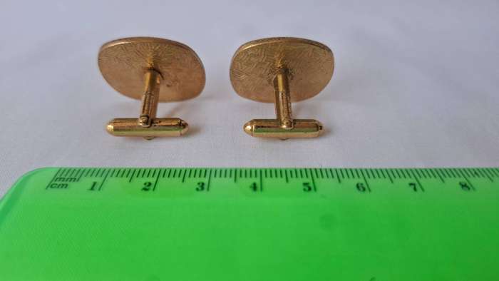 Set of Two Malawi Army Gold Plated Metal Cufflinks - Excellent Condition