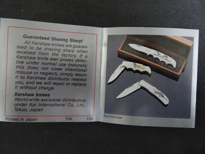 Stunning Kershaw Pocket Folding Knife - In Original Bag And Box Still - In Excellent Condition