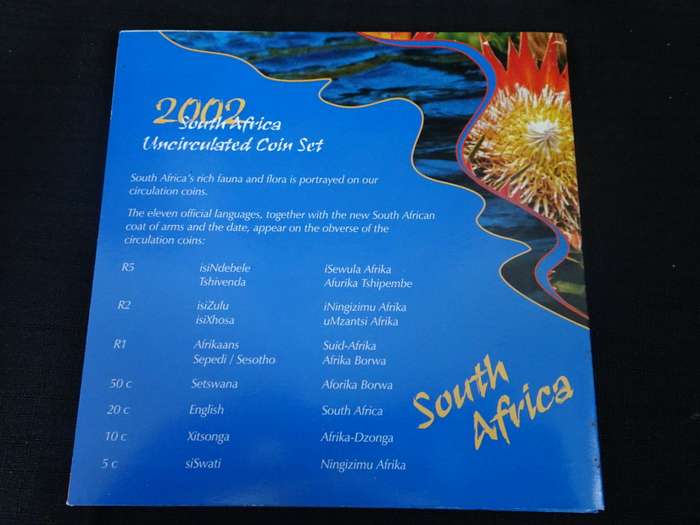 South Africa Uncirculated 2002 Coin Set - In Original Package - In Excellent Condition