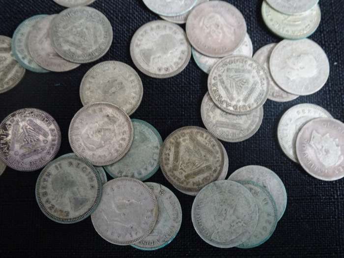 Collection Of Fourty One Union Of South Africa Three Pence - See My Description