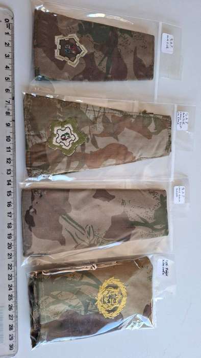 Lot of Koevoet and S.A.P Tin Border Police Officers Rank Epaulettes in Good Condition