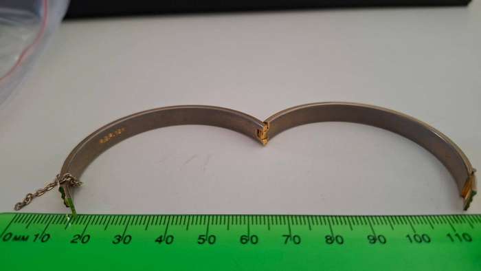 18 ct Rolled Gold Plated Bracelet - Safety Chain needs Repair - See Description