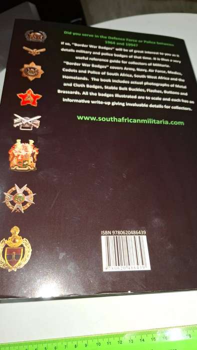 Border War Badges Military & Police Badges 1964-1994 Book by Andrew Ross Dinnes -Excellent Condition