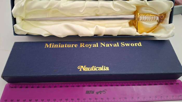 Stunning Collectable Miniature Royal Naval Sword - Nauticalia-In Original Box - Great Condition