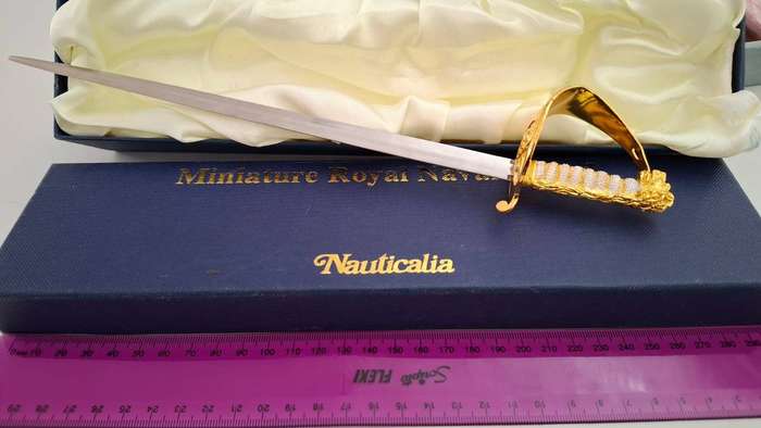 Stunning Collectable Miniature Royal Naval Sword - Nauticalia-In Original Box - Great Condition