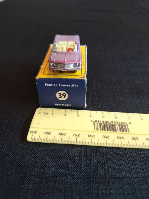Very Rare Vintage Lesney Matchbox Series NO 39 - Pontiac Convertibe- Made in England