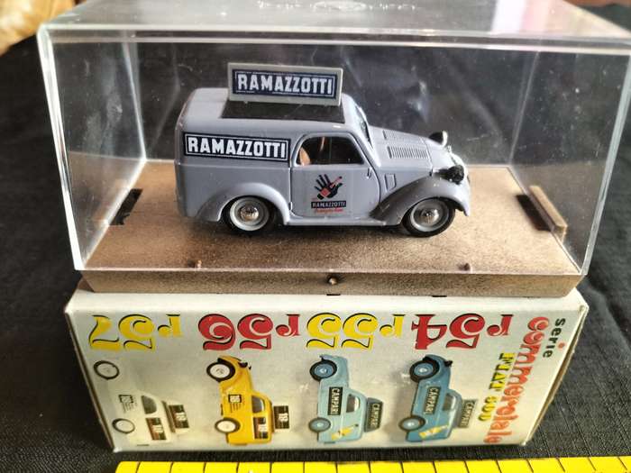 Vintage Brunn Serie R56 Commerciale Fiat 500 Ramazzoti -Scale 1/43 -Made in Italy -Good Condition