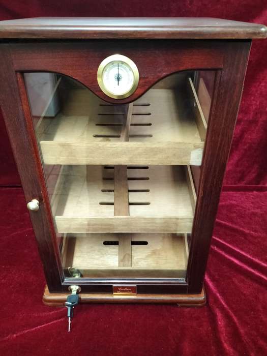 Stunning Premium Three Tiers Cigar Humidor Display Cabinet 49cm x32cm - Cuban Connection