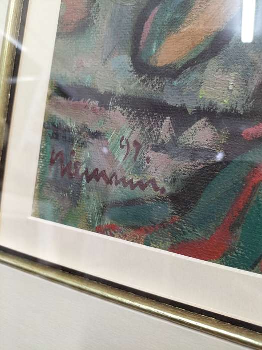Stunning Hennie Niemann Sr -SA Artist Oil Painting-1997 Young Woman With Flowers-Excellent Condition