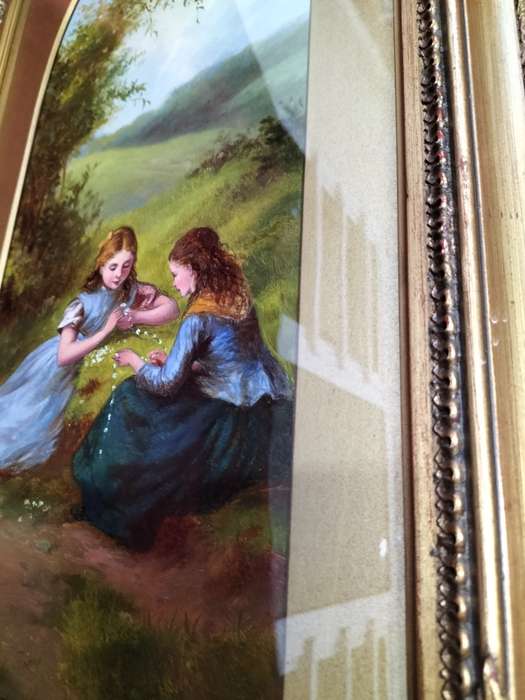 Stunning Framed Frank J Turner Oil On Board - Two Ladies At The Spring -Excellent Condition-See Desp