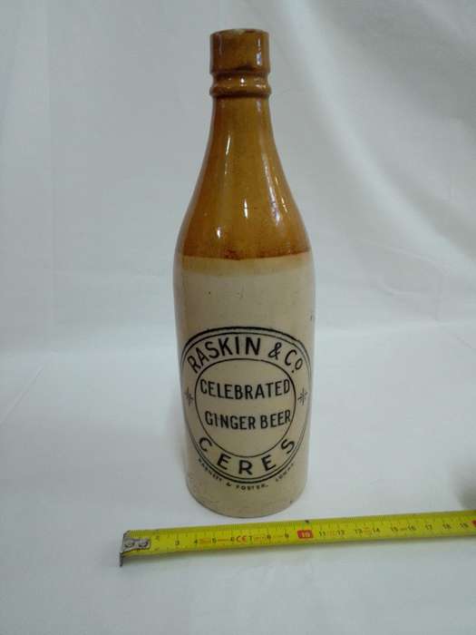 Antique Raskin & Co Celebrated Ginger Beer Bottle for Barnett & Foster - Ceres Antique Raskin & Co