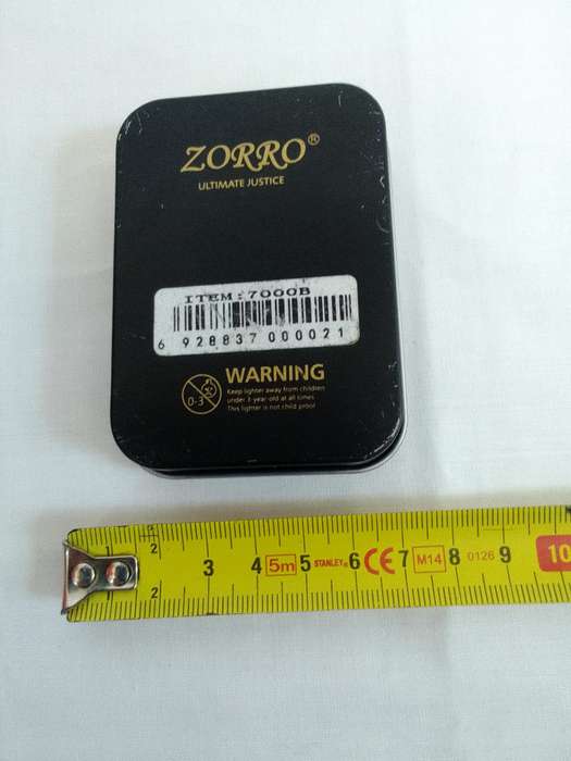 Stunning Zorro Ultimate Justice Lighter- 22HK - Brass - In Original Box- Good Condition