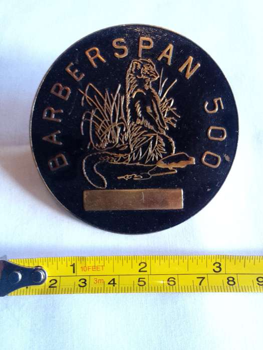 Two X Barberspan 500 Rally Badges - Bidding On One - In Excellent Condition