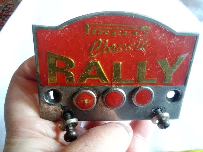Stunning Red Vintage Pirelli Classic Rally Badge - Good Condition