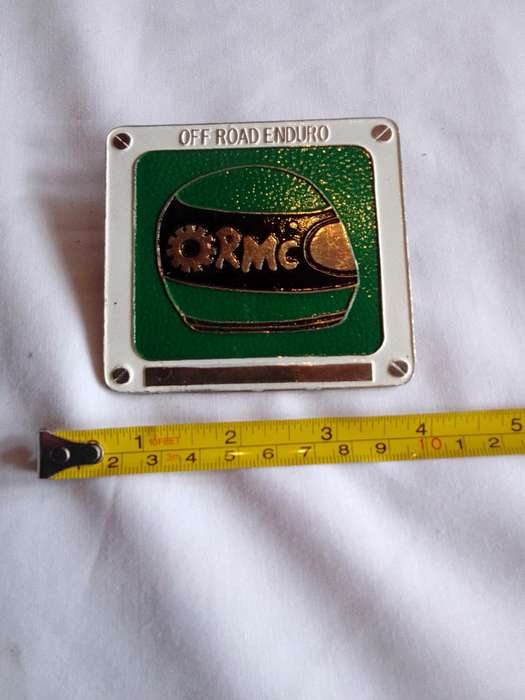 Stunning Green , Black And White Vintage RMC - Off Road Enduro Badge - Good Condition