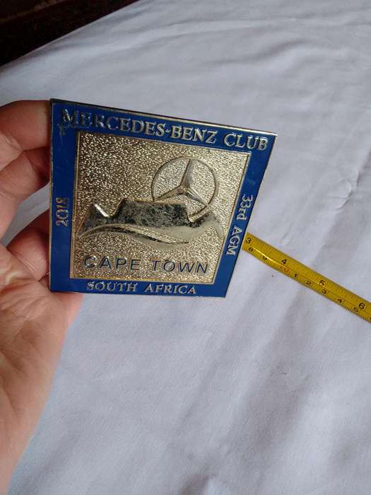 Mercedes -Benz Club 2018 Of SA Cape Town 33rd AGM Badge - Good Condition