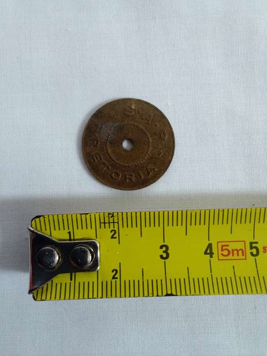 Very Rare South African Police - Pretoria - Canteen Token - Hern's Hanbook - Number 566a