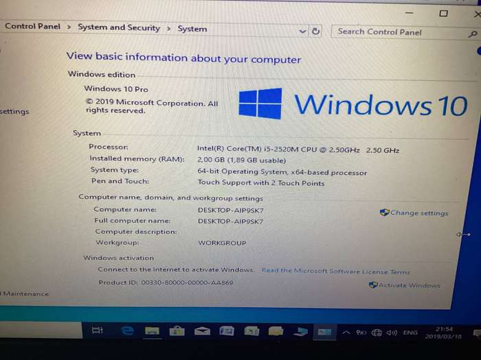 Lenovo T520 laptop for spare /repair similar to pic but no keyboard
