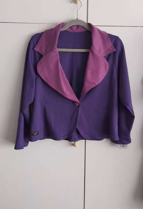 Purple Dress with Matching Crop Blazer