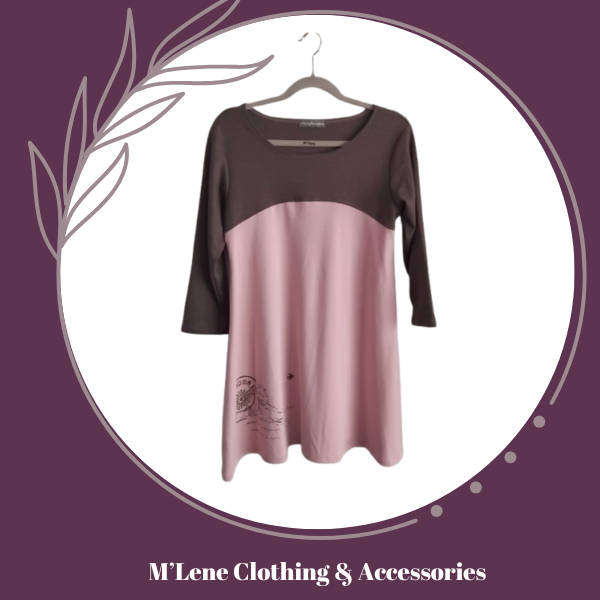 Winter Dress - Brown & Pink - L