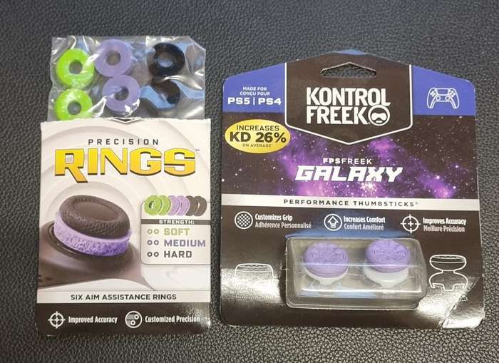 KontrolFreek Galaxy Thumb Sitcks for Playstation + Precision rings bundle