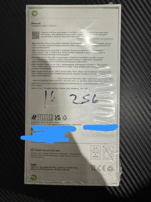 Apple iPhone 16 256GB - New and sealed