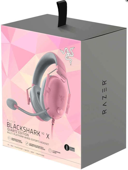 Razer Blackshark V2 X - Quartz Edition - 3.5mm Jack connection