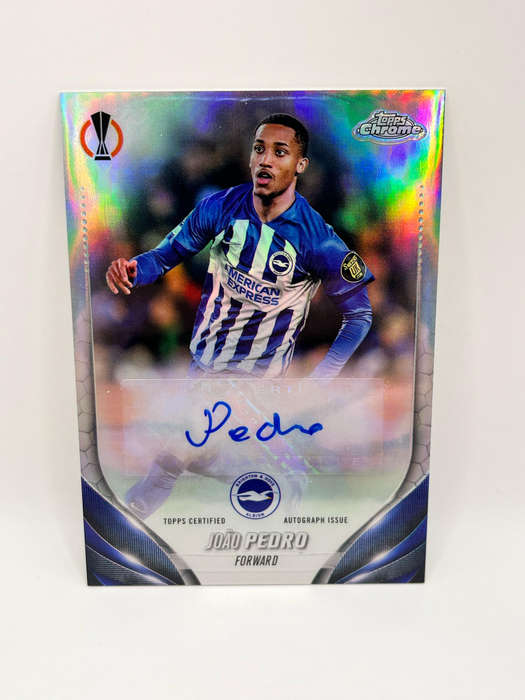 2023-24 Topps Chrome Uefa Signed On-Card Auto Joao Pedro Card