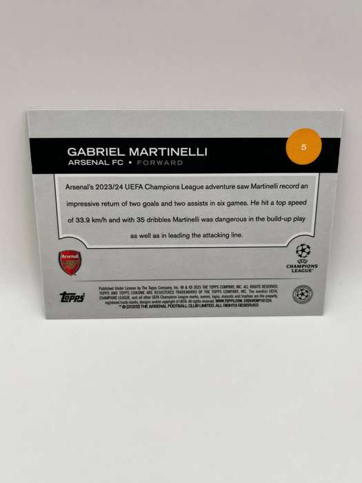 Limited Print: Topps Chrome UEFA UCC Gabriel Martinelli Green Lava /125
