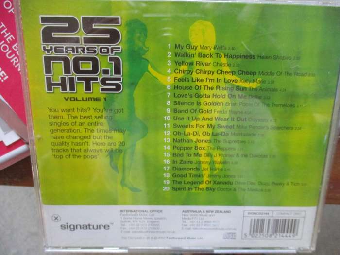 25 years of number one hits volume one