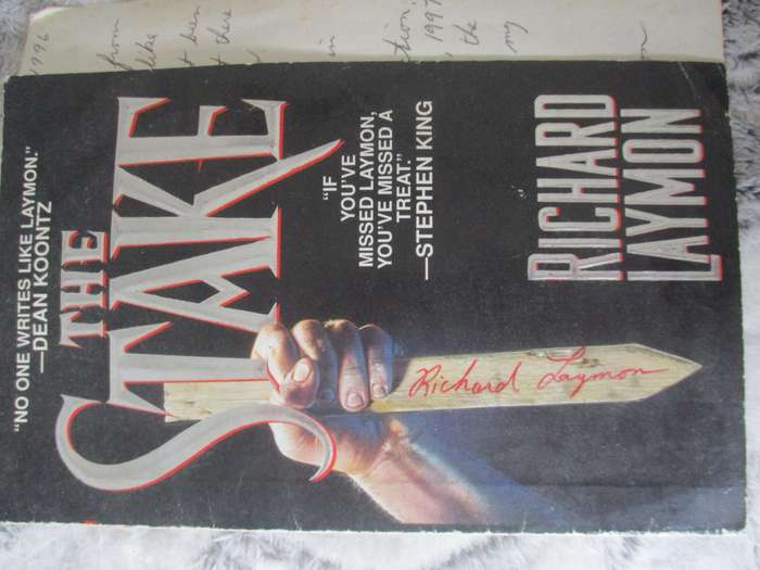 Richard Laymon autographed paperback cover