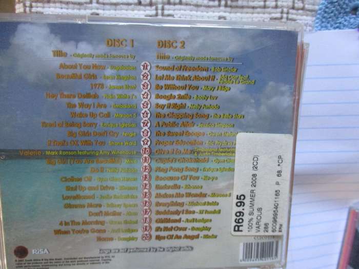 100 percent summer 2008 double cd