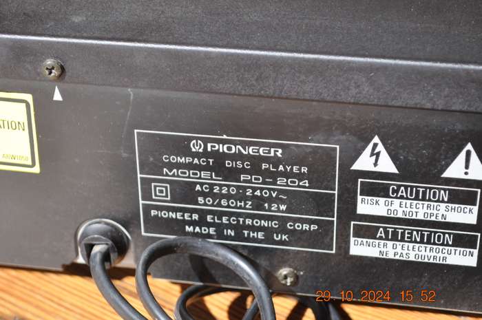 Pioneer PD-204 CD Player