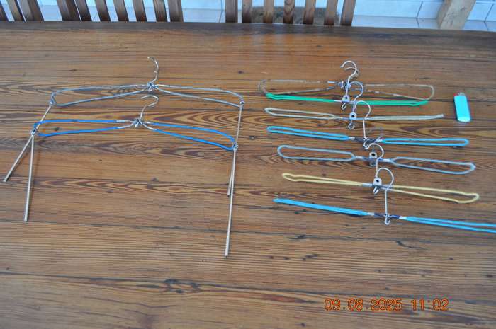 Vintage Foldable Coat Hangers x 9