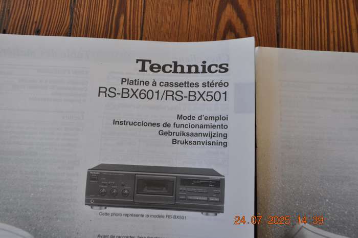 Technics RS-BX 501/601 Cassette Player User Manual (not english)