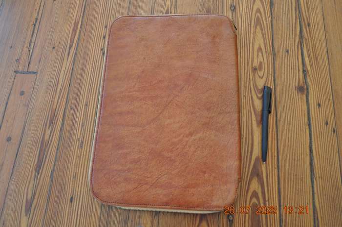 Vintage Leather Document Case File Holder