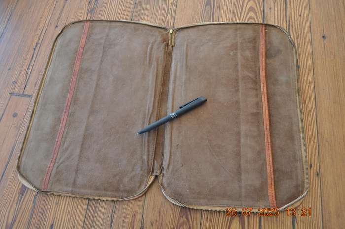 Vintage Leather Document Case File Holder