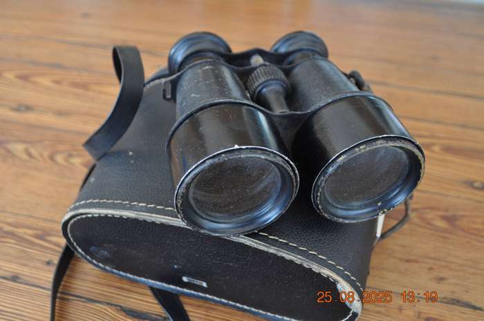 Vintage Binoculars In Leather Case