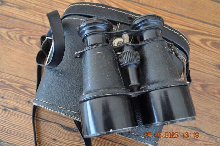 Vintage Binoculars In Leather Case
