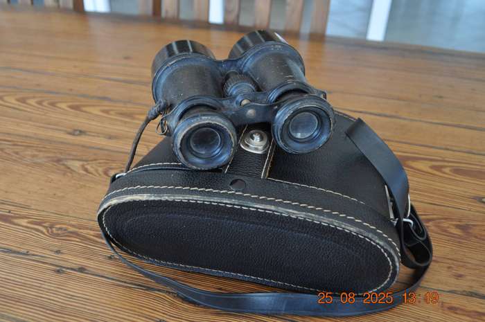 Vintage Binoculars In Leather Case