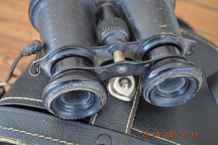 Vintage Binoculars In Leather Case