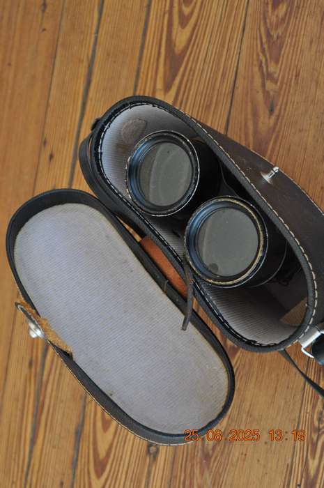 Vintage Binoculars In Leather Case