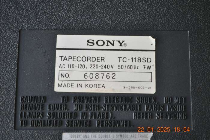 Vintage Sony Stereo Cassette Deck (no sound)