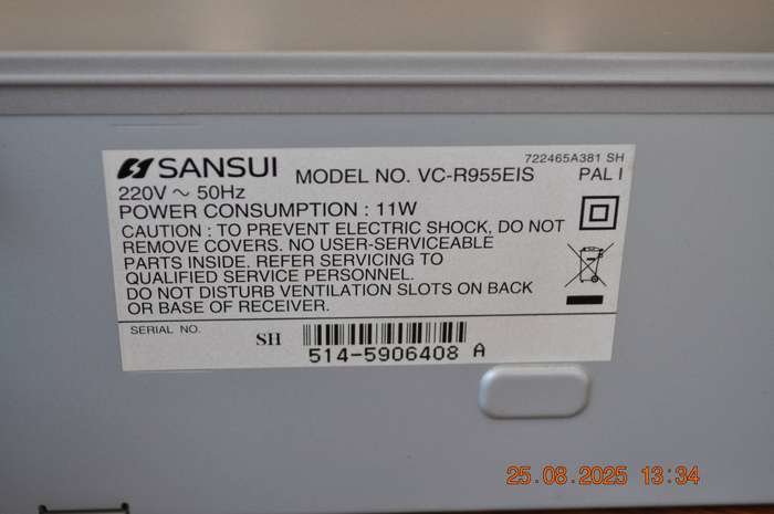 Sansui VHS Nicam Stereo Video Cassette Player