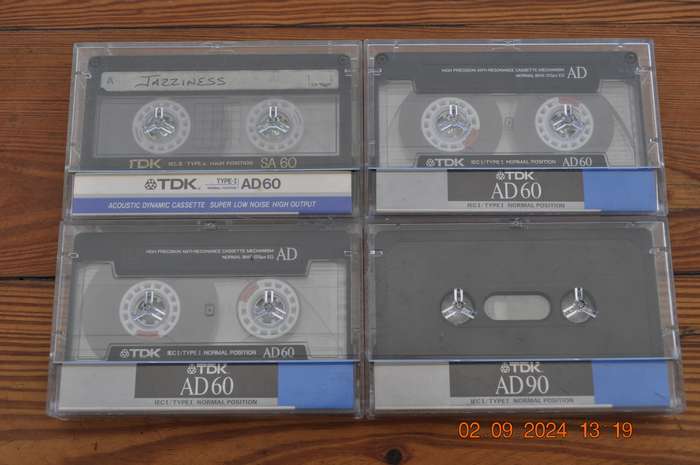 Vintage TDK AD60 AD90 Cassettes Pre-Owned