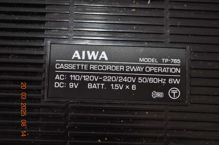 Vintage Aiwa Cassette Player Recorder (as is)