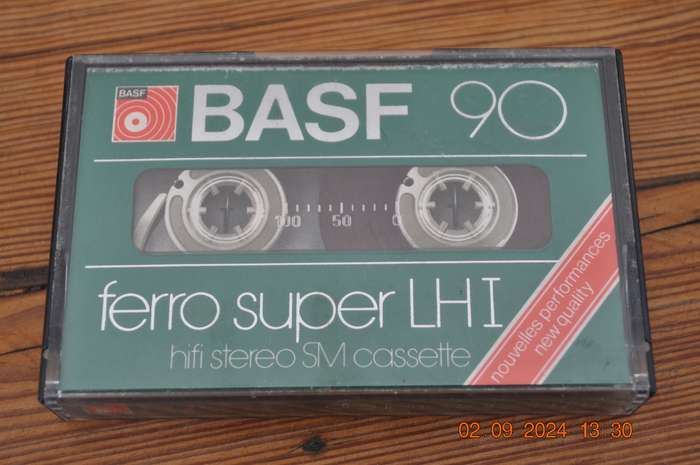 Vintage BASF 90 Ferro Super LHi Cassette Pre-Owned